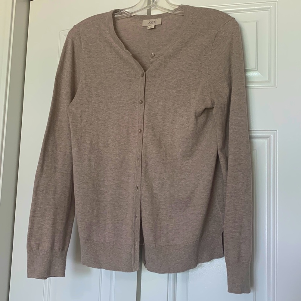 Tan/gray Cardigan